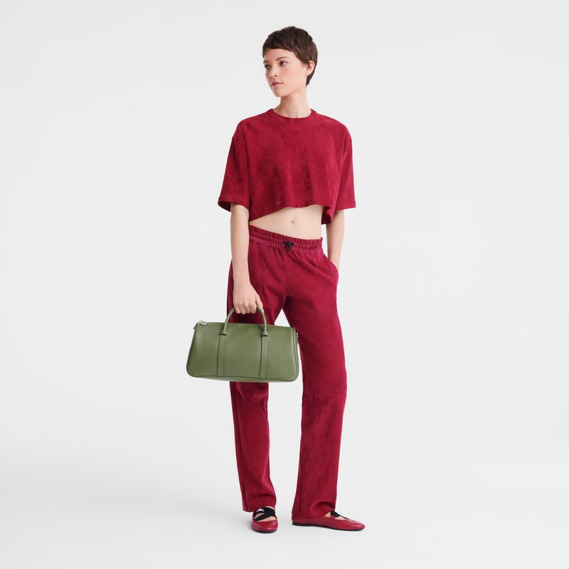 Women Longchamp Daylong L Handbag Green | Philippines-391KIOEDG