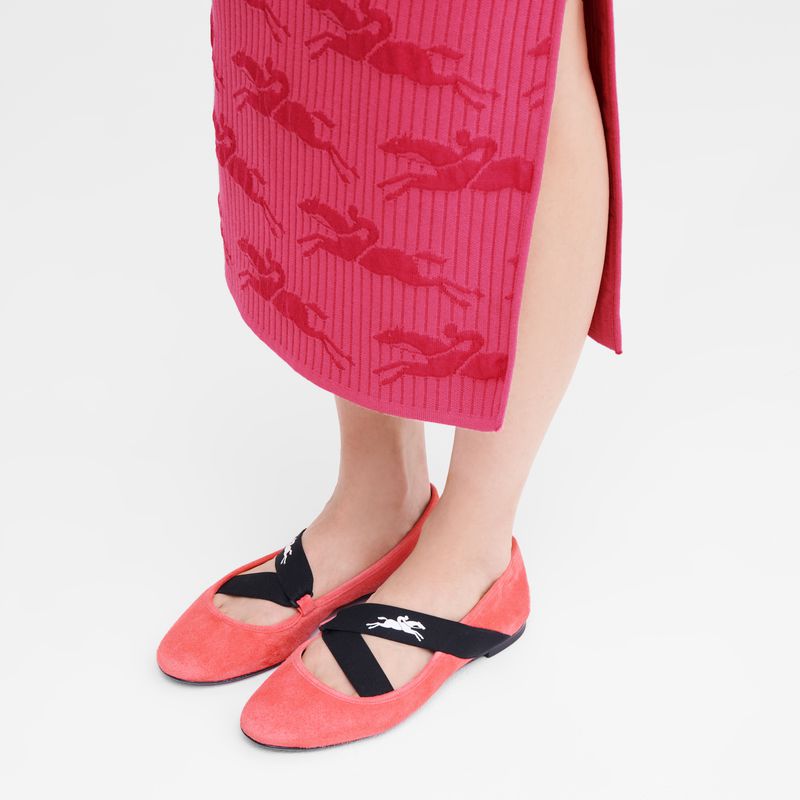 Women Longchamp Energy Ballerinas Coral | Philippines-593RMAKTG