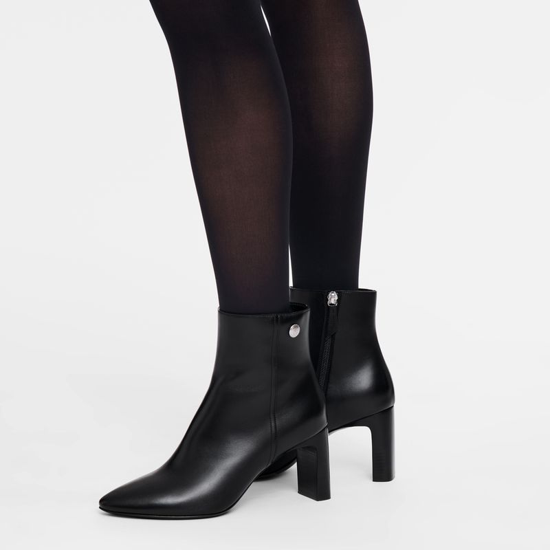 Women Longchamp Epure Low Boots Black | Philippines-967FMBQGC