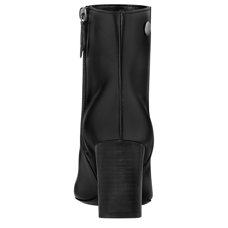 Women Longchamp Epure Low Boots Black | Philippines-967FMBQGC