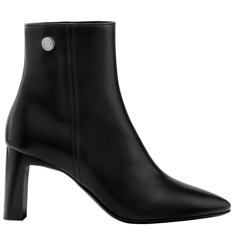 Women Longchamp Epure Low Boots Black | Philippines-967FMBQGC