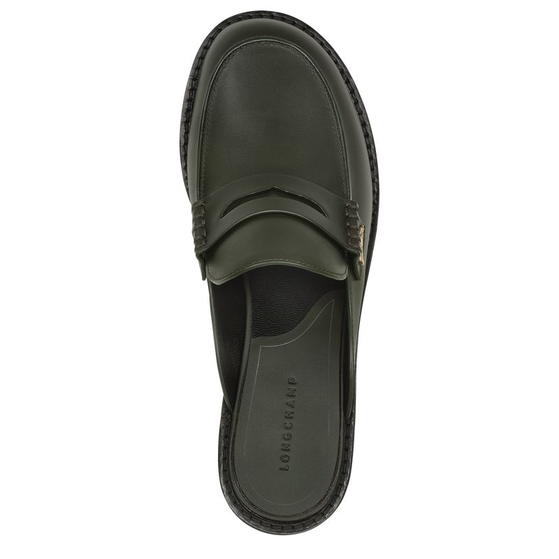 Women Longchamp Epure Timeless Mules Khaki | Philippines-063BVFLZX