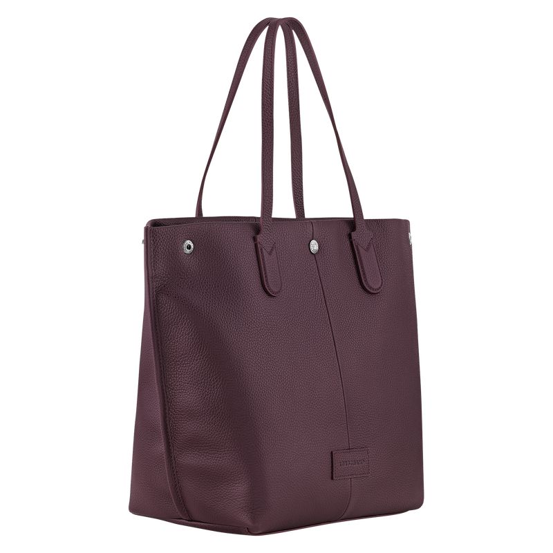 Women Longchamp Essential L Tote Bag Dark Purple | Philippines-705XACTSP