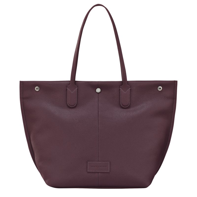 Women Longchamp Essential L Tote Bag Dark Purple | Philippines-705XACTSP