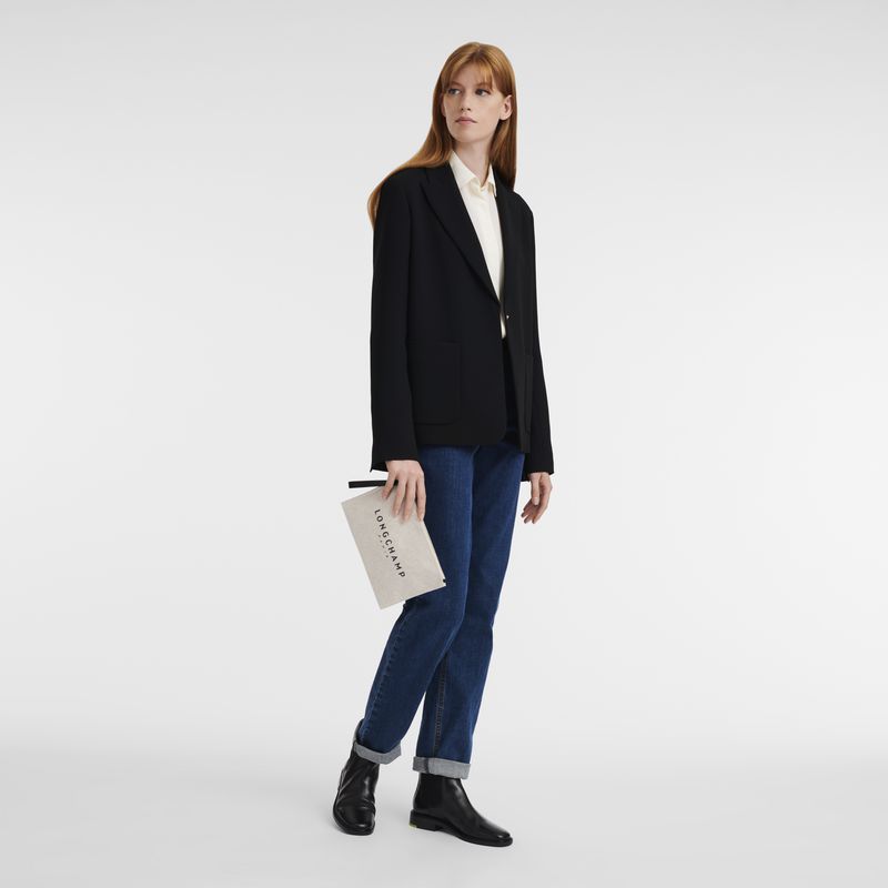 Women Longchamp Essential Pouch Cream | Philippines-258APBXJG