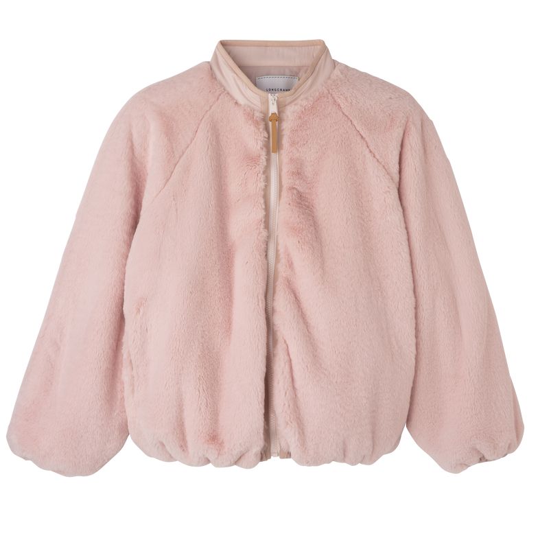 Women Longchamp Faux Fur Jacket Rose | Philippines-975GNMQUS