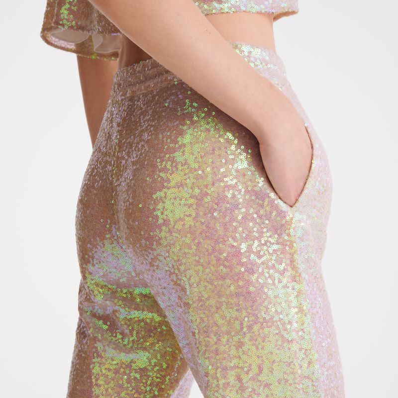 Women Longchamp Glitter Pants Rose | Philippines-581CEWOPA