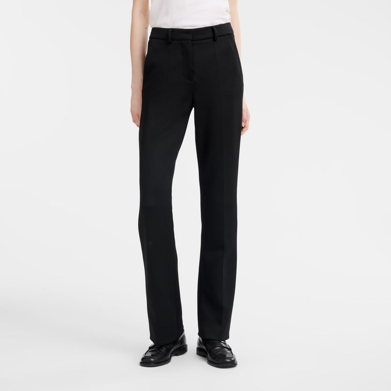 Women Longchamp Jersey Pants Black | Philippines-230JWOHAV