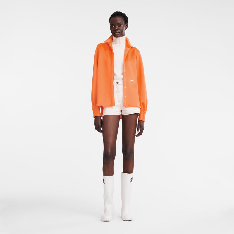 Women Longchamp Jersey Shirts Orange | Philippines-056ZESVFG