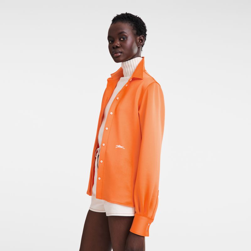 Women Longchamp Jersey Shirts Orange | Philippines-056ZESVFG