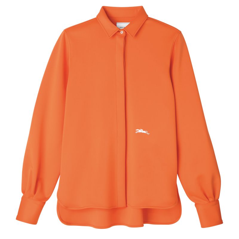 Women Longchamp Jersey Shirts Orange | Philippines-056ZESVFG