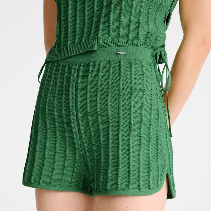 Women Longchamp Knit Shorts Green | Philippines-275OFZRTG