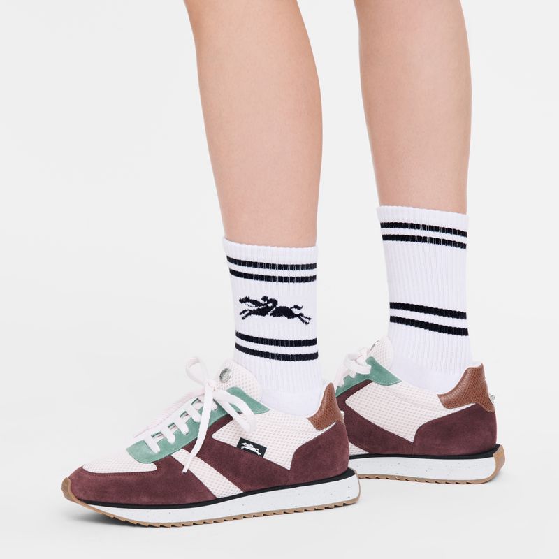 Women Longchamp Knit Socks White | Philippines-785DXQUTJ