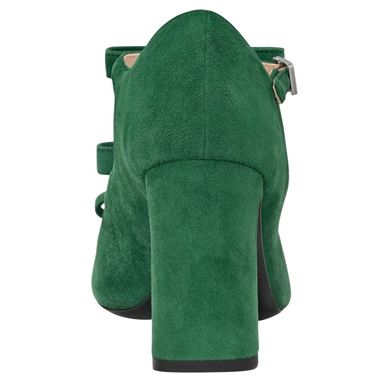 Women Longchamp La Baronne Sandals Green | Philippines-194NYRIVD