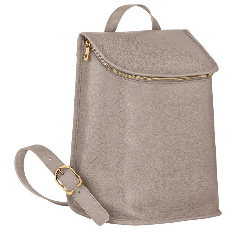 Women Longchamp Le Foulonné Backpack Beige | Philippines-936QDAUXY