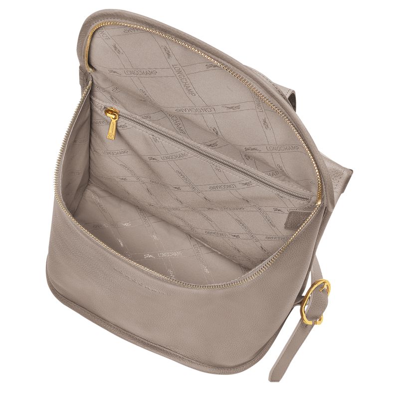Women Longchamp Le Foulonné Backpack Beige | Philippines-936QDAUXY
