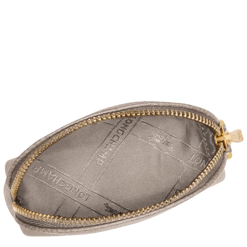 Women Longchamp Le Foulonné Coin Purse Grey | Philippines-187MSFXWC