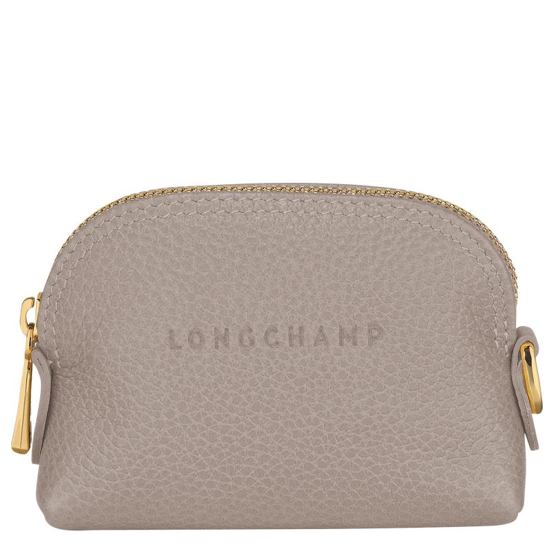 Women Longchamp Le Foulonné Coin Purse Grey | Philippines-187MSFXWC