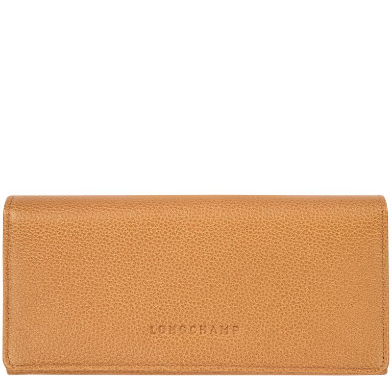 Women Longchamp Le Foulonné Continental Wallet Brown | Philippines-832TUHXGD