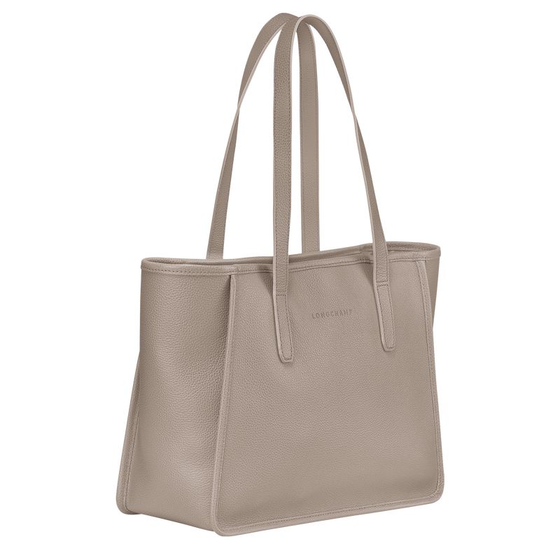 Women Longchamp Le Foulonné L Tote Bag Beige | Philippines-456WHSMIB