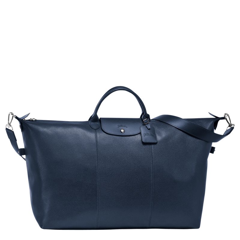 Women Longchamp Le Foulonné L Travel Bag Navy | Philippines-560VLYKQD