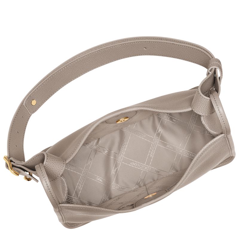 Women Longchamp Le Foulonné M Hobo Bag Grey | Philippines-290BFOVHU