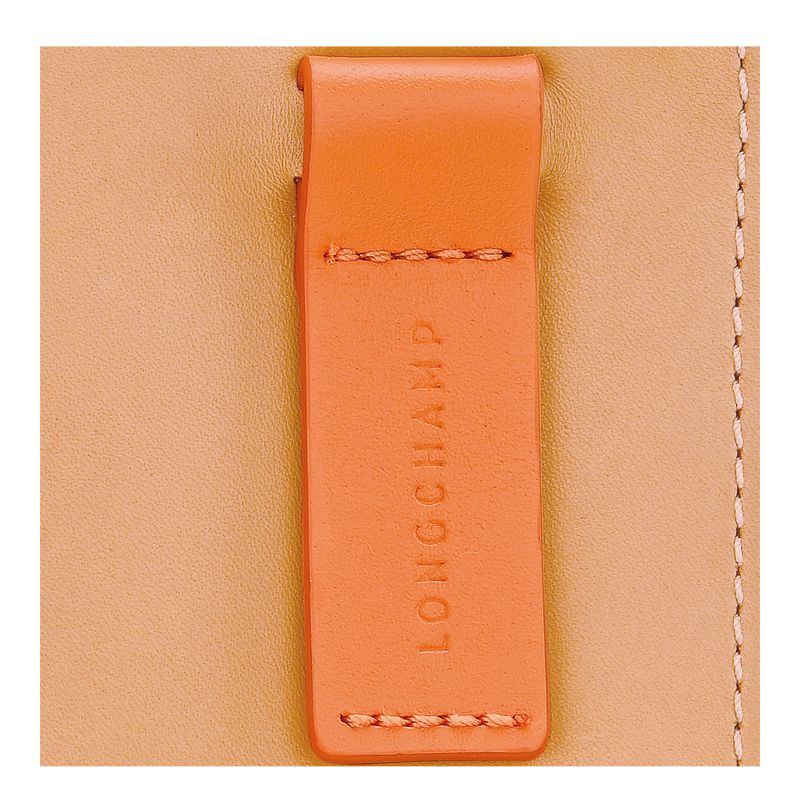 Women Longchamp Le Foulonné Pouch Orange | Philippines-421NZXAVF