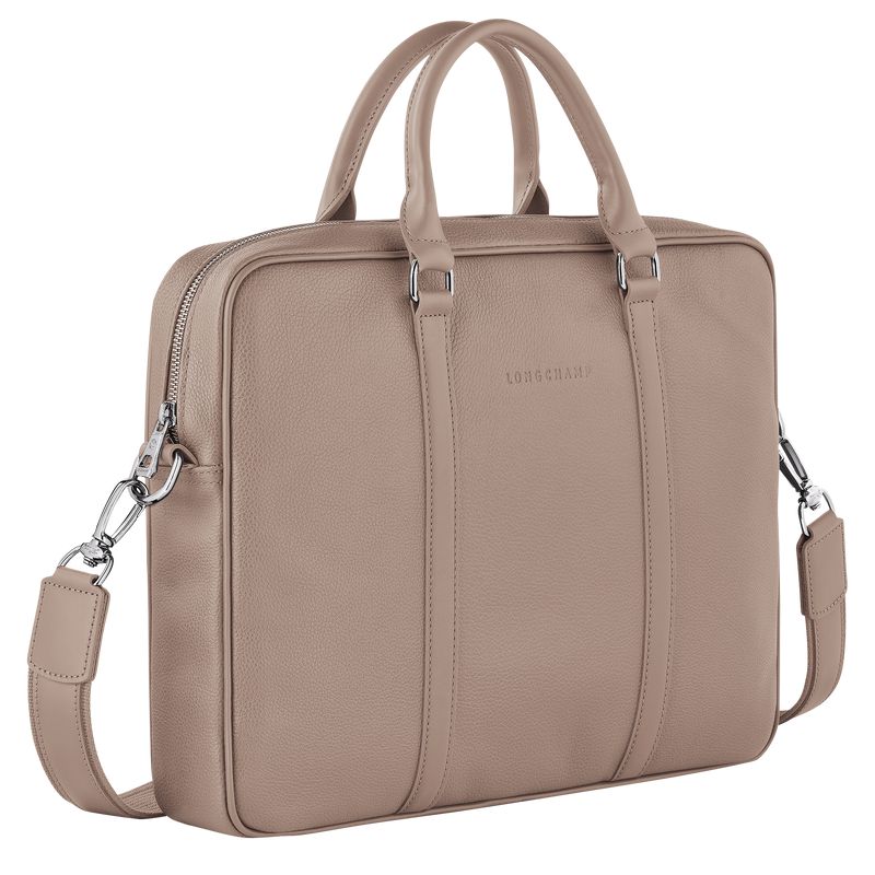 Women Longchamp Le Foulonné Xs Briefcase Beige | Philippines-607ZHFPUI