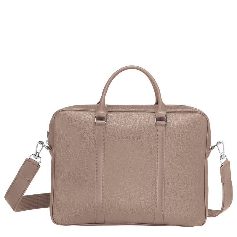 Women Longchamp Le Foulonné Xs Briefcase Beige | Philippines-607ZHFPUI
