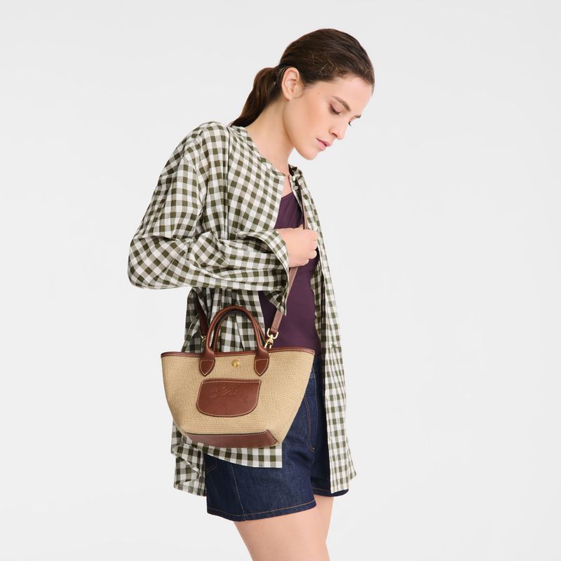 Women Longchamp Le Pliage Collection Xs Basket Tote Bag Brown | Philippines-469UTMCXV