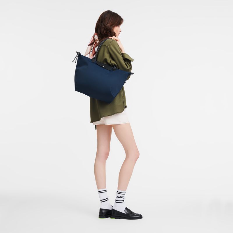 Women Longchamp Le Pliage Energy L Tote Bag Navy | Philippines-934JNPXDF