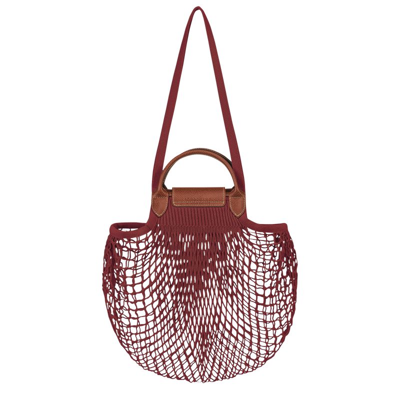Women Longchamp Le Pliage Filet L Mesh Bag Dark Red | Philippines-359IWOKYZ