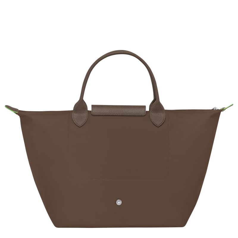 Women Longchamp Le Pliage Green M Handbag Dark Brown | Philippines-985QWZKIX