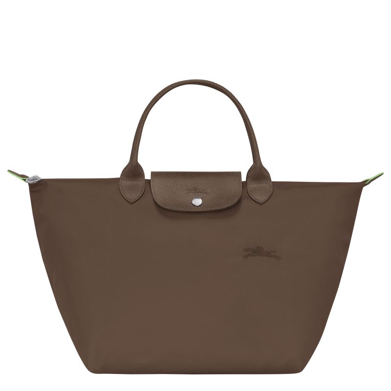 Women Longchamp Le Pliage Green M Handbag Dark Brown | Philippines-985QWZKIX