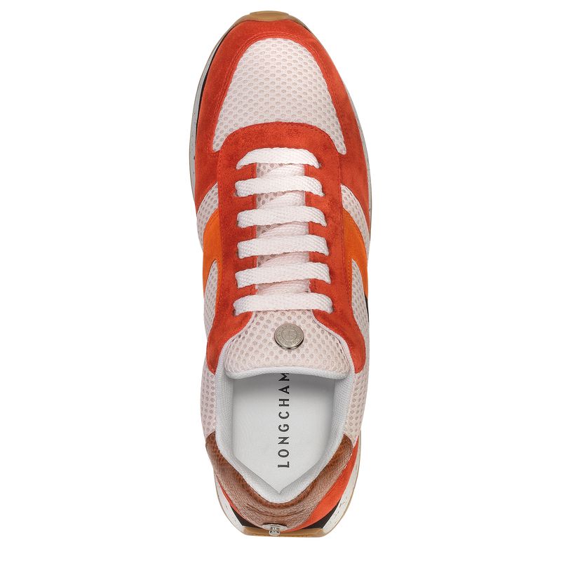 Women Longchamp Le Pliage Green Sneakers Red / Orange | Philippines-607TFJKCO