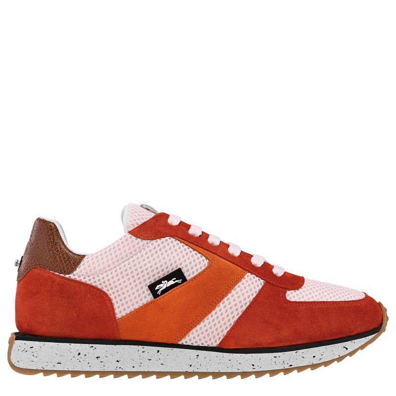 Women Longchamp Le Pliage Green Sneakers Red / Orange | Philippines-607TFJKCO