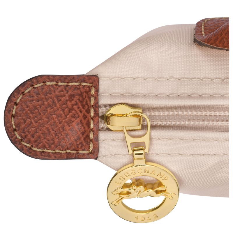Women Longchamp Le Pliage Original With Handle Pouch Beige | Philippines-549TMJYXI