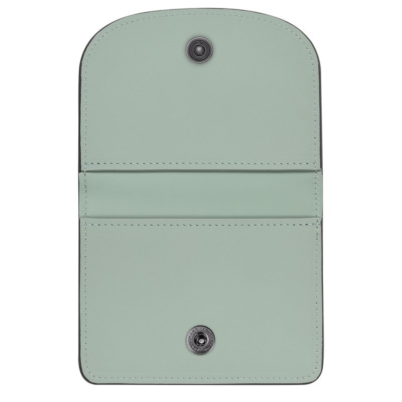 Women Longchamp Le Pliage Xtra Card Holder Blue Green | Philippines-762UIFXKQ