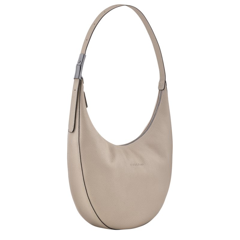 Women Longchamp Le Roseau Essential L Crossbody Bag Beige | Philippines-598YFEAVB