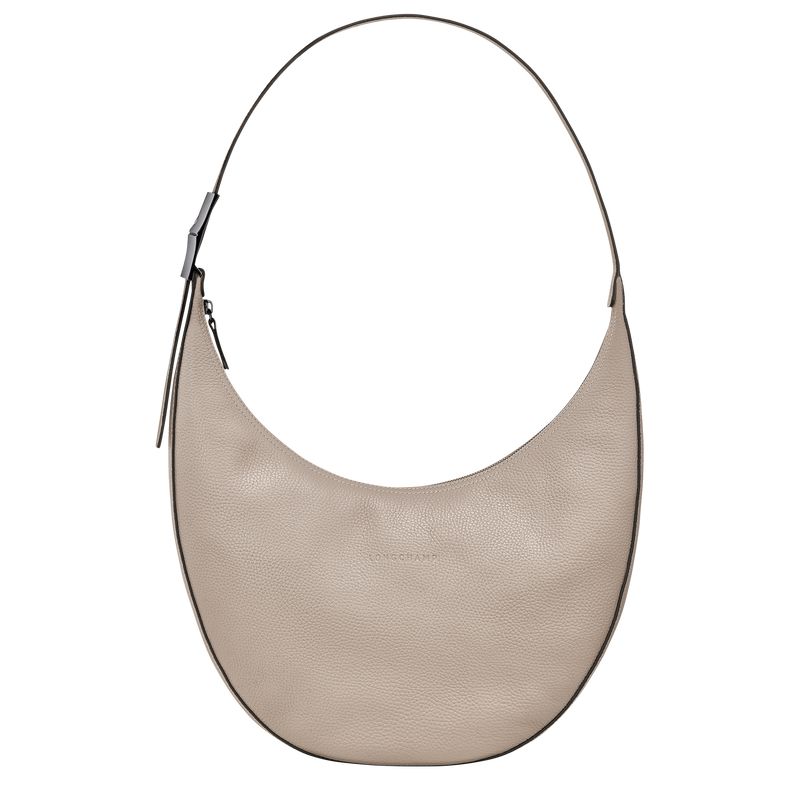 Women Longchamp Le Roseau Essential L Crossbody Bag Beige | Philippines-598YFEAVB