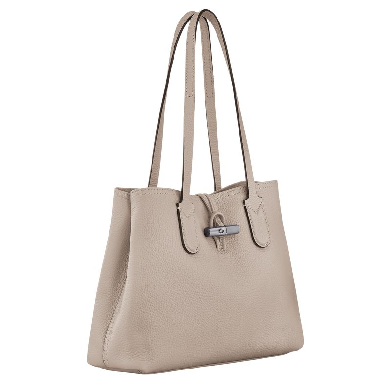 Women Longchamp Le Roseau Essential M Tote Bag Beige | Philippines-319AENTDK