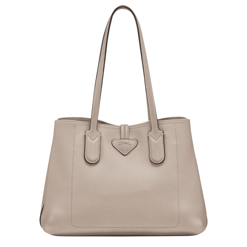 Women Longchamp Le Roseau Essential M Tote Bag Beige | Philippines-319AENTDK