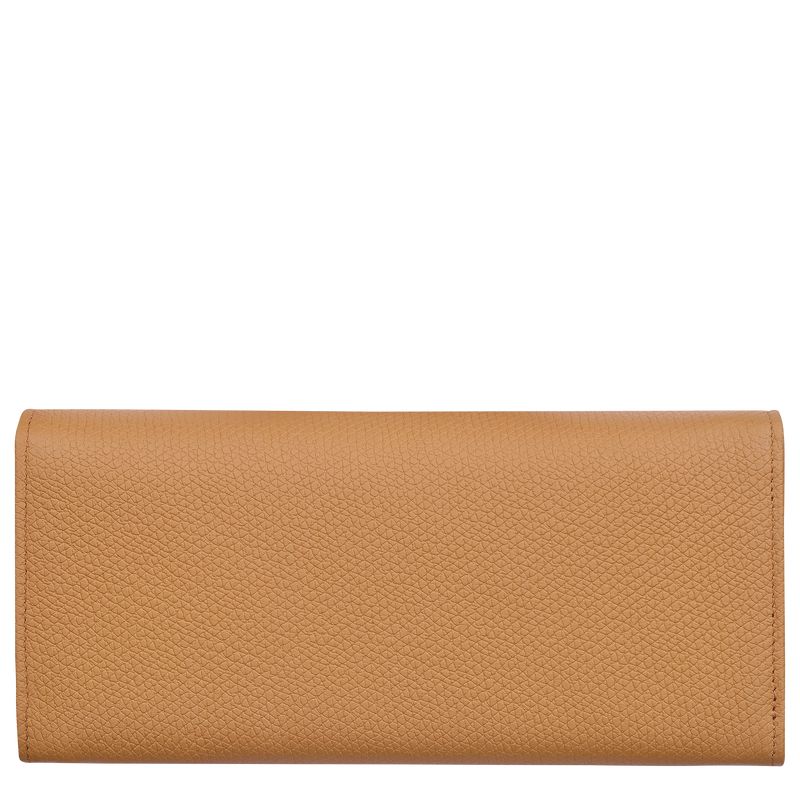 Women Longchamp Le Roseau Flap Wallet Brown | Philippines-584FLBWHA