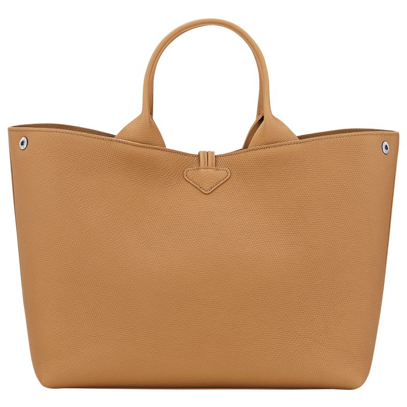Women Longchamp Le Roseau L Handbag Brown | Philippines-962UKPODM