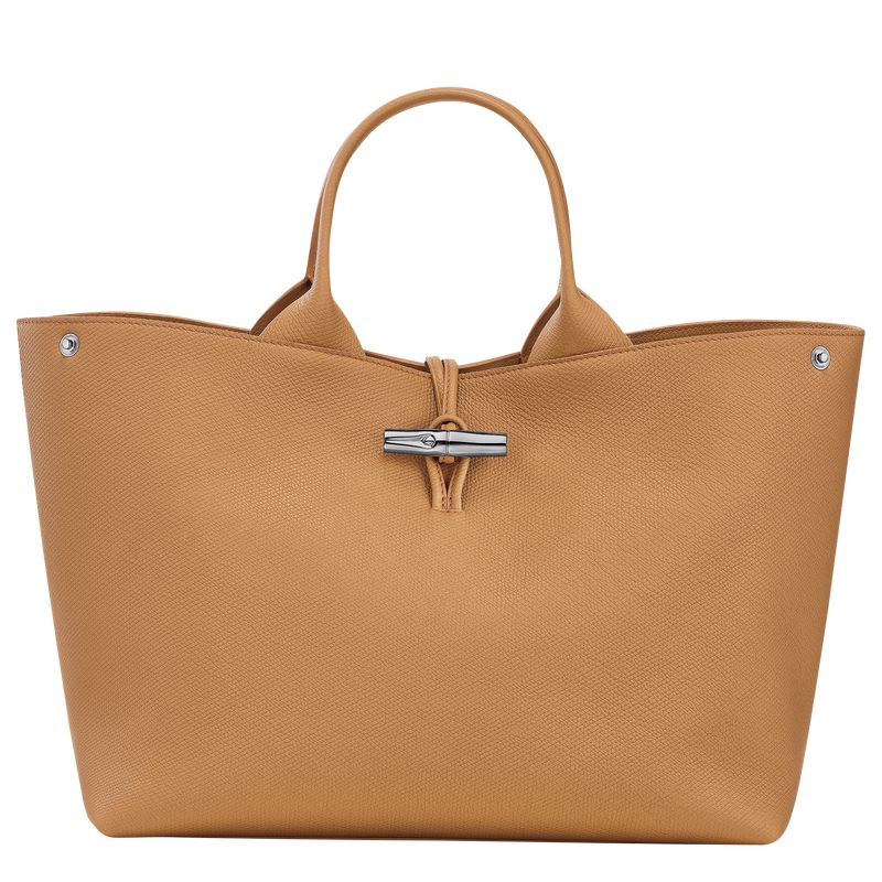 Women Longchamp Le Roseau L Handbag Brown | Philippines-962UKPODM