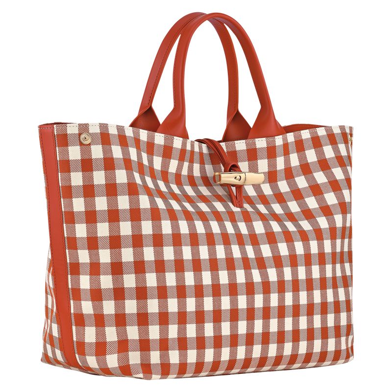 Women Longchamp Le Roseau L Handbag Orange | Philippines-063YSGJVC