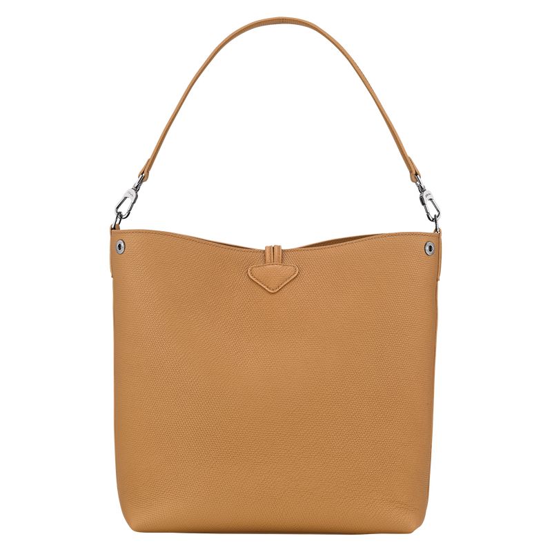 Women Longchamp Le Roseau M Shoulder Bag Shoulder Bag Brown | Philippines-219BJTKSZ