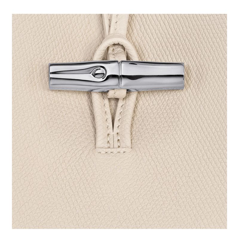 Women Longchamp Le Roseau M Shoulder Bag Beige | Philippines-357VKLSYI