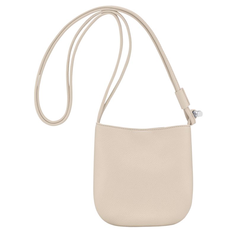 Women Longchamp Le Roseau S Crossbody Bag Beige | Philippines-804TVNSED