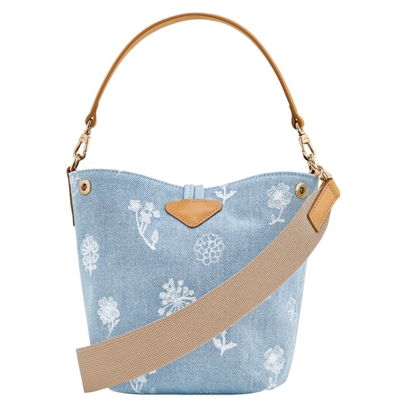 Women Longchamp Le Roseau Xs Bucket Bag Blue | Philippines-612CSHEFO